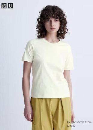 Футболка uniqlo из серии u кремовая supima® cotton