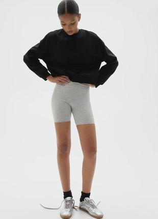 Черный свитшот, толстовка на флисе h&m