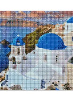 Алмазна мозаїка "мальовничий санторіні" 40х50 см