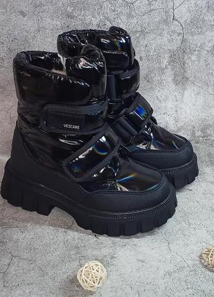 Детские зимние сапоги для девочки ботинки дутики