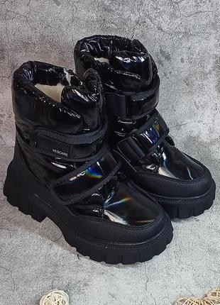 Детские зимние сапоги для девочки ботинки дутики