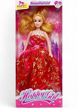 Лялька "happy girl", у червоній сукні (вид 2)