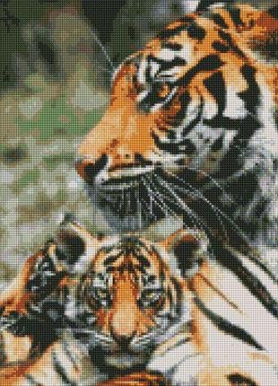 Алмазна мозаїка "смугаста сімейка" 40х50см