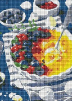 Алмазна мозаїка "чорничне крем-брюле" 40х50см