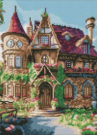 Алмазна мозаїка без підрамника "затишний палац" 40х40 см