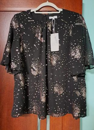 Блуза с рисунком - напылением бронзово-розового цвета