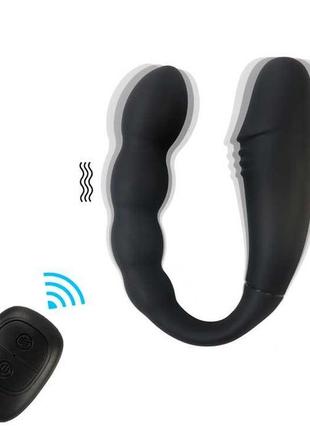 Подвійний анально-вагінальний вібратор magic helios remote з дк - чорний - вібратори