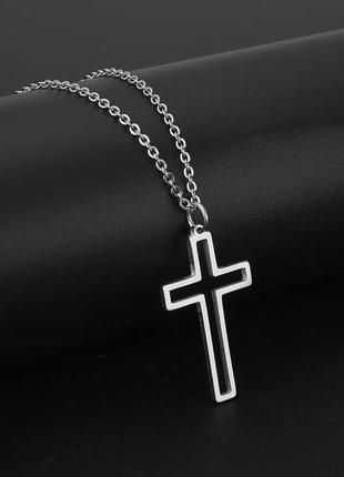 Кулон крестик маленький из медицинской стали