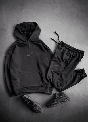 Спортивный теплый костюм на флисе nike