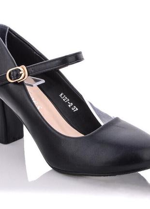 Туфли женские qq shoes kj27-2/40 черный 40 размер