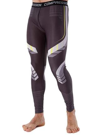 Компрессионные штаны леггинсы тайтсы kc210-17 s черно-белый (06507110), domino