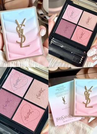 Тени для век yves saint laurent couture mini clutch eyeshadow palette #125 blooming lust 4 г