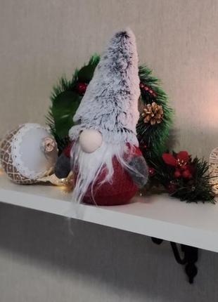 Скандинавський гном новорічний | іграшка новий рік