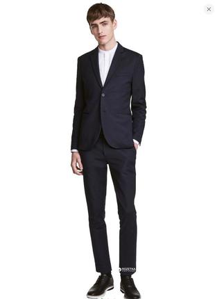 Брендовые стильные мужские брюки с карманами h&m slim fit этикетка