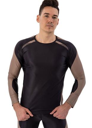 Рашгард лонгслив мужской tc210-7 l черно-оливковый (06507108), domino