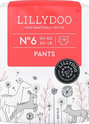 Подгузники-трусы lillydoo 6 (15+ кг) 19 шт (4260678844962)