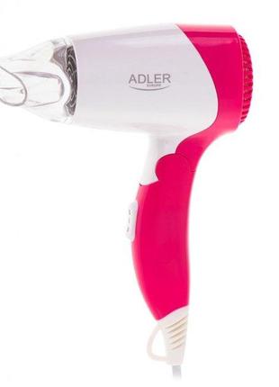 Фен для волос adler ad 2259 1200w со складной ручкой pink
