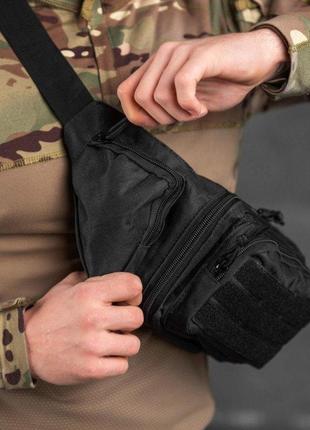 Тактическая сумка на пояс поясная сумка черная армейская4 фото