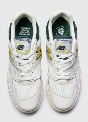 Кроссовки new balance 550 бело-желтые
