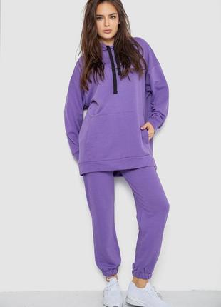 Спортивный костюм женский двунить, цвет сиреневый, 252r291