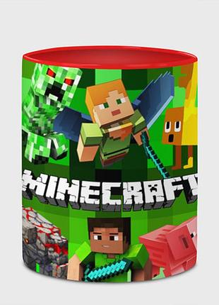 Чашка  minecraft/майнфрафт 330 мл (колір чашки на вибір)