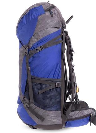 Рюкзак туристичний із каркасною спинкою color life 50+10 літрів ga-174 (поліестер, нейлон, алюміній, розмір5 фото