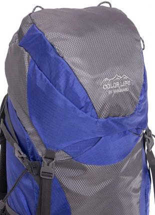 Рюкзак туристичний із каркасною спинкою color life 50+10 літрів ga-174 (поліестер, нейлон, алюміній, розмір9 фото