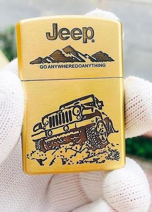 Запальничка zippo jeep gold бензинова нова в коробці
