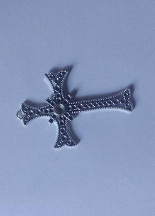 Крест металлический готика косплей подвеска крест