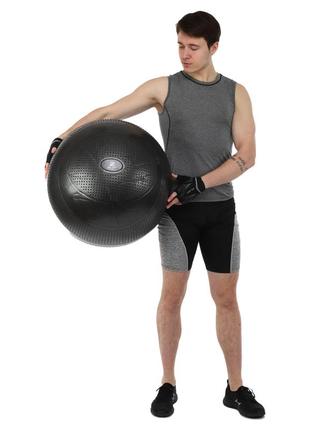 М'яч для фітнесу фітбол масажний zelart fi-9929-75 75 см чорний5 фото
