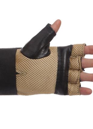 Снарядные перчатки кожаные zelart zb-4226 размер m-xl размер цвета в ассортименте5 фото