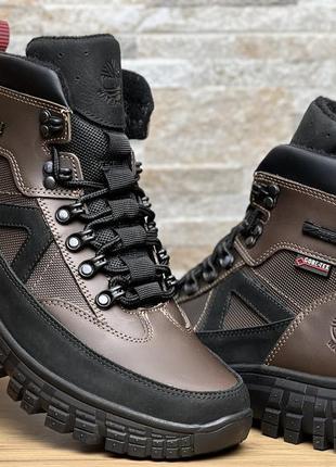 Спортивні шкіряні черевики, зимові кросівки timberland waterproof hiker