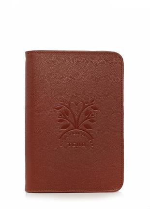 Папка для дорожніх документів коричнева а5 (шкіра)