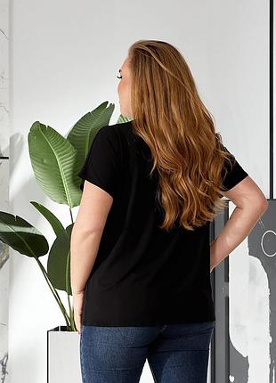 Летняя женская футболка из вискозы батал8 фото