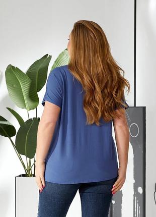 Летняя женская футболка из вискозы батал5 фото