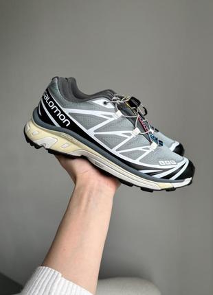 Топові унісекс кросівки salomon s/lab xt-6 silver/black/white