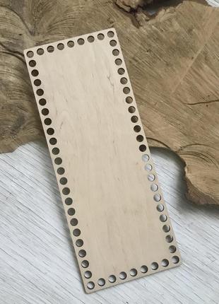 Фанерное донышко 11х28 см, основа для изготовления вязаных изделий из трикотажной пряжи или шнура