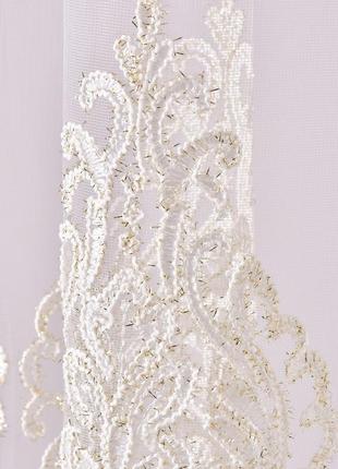 Ткань тюль сетка с вышивкой милена v-altin