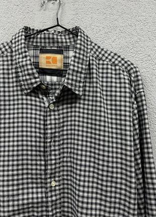 Сорочка в клітинку hugo boss xxxl 3xl boss orange рубашка