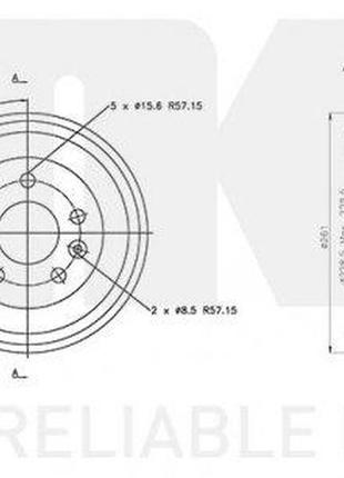 Тормозные барабаны dacia:duster /renault:duster ,kaptur (253937 nk)