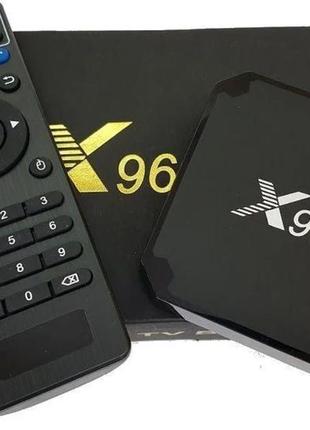 Приставка смарт тв бокс smart tv box x96 mini 4-ядерна 2 гб16гб андроїд 7.1.2 чорний 4k