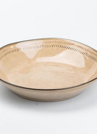 Тарілка неглибока кругла керамічна 23 см для сервірування столу