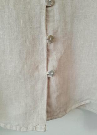 Льняная блуза с расклешенными рукавами и кисточками zara8 фото