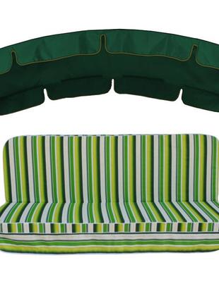 Комплект подушок для гойдалки egarden verrano 180x110x6 темно-зелений тент 120x210