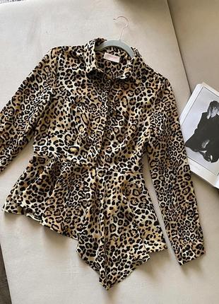 Блуза в принт леопард