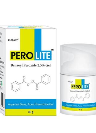 Гель від акне perolite gel 2,5% benzoyl peroxide, 30 г
