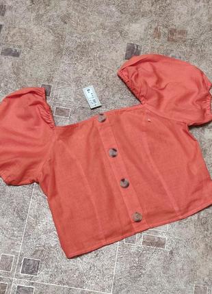 Новая натуральная короткая блузка корсет 50-525 фото
