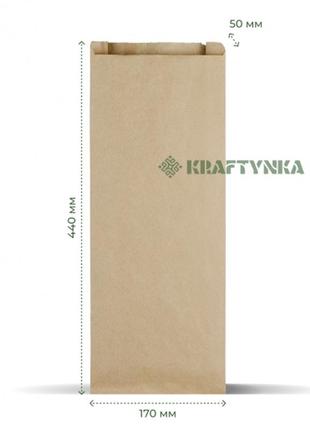 Пакет саше, крафт бурый, 170х50х440, 40г/м2 (1000шт)