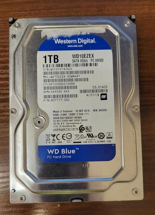 Жорсткий диск western digital blue 1tb wd10ezex 3.5 sata iii