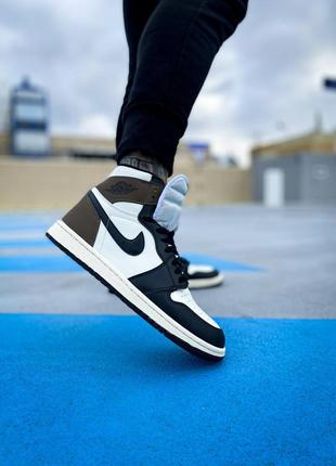 Мужские кроссовки nike air jordan 1 retro dark mocha